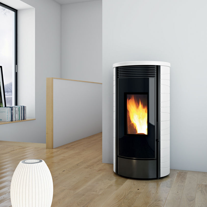 Kaminöfen a Pellet Warmluft Rauchabgang integriert DRUM-2 8kW