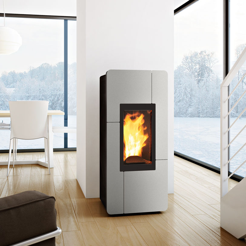 Kaminöfen a Pellet Warmluft Rauchabgang integriert ARMOR-2 8kW