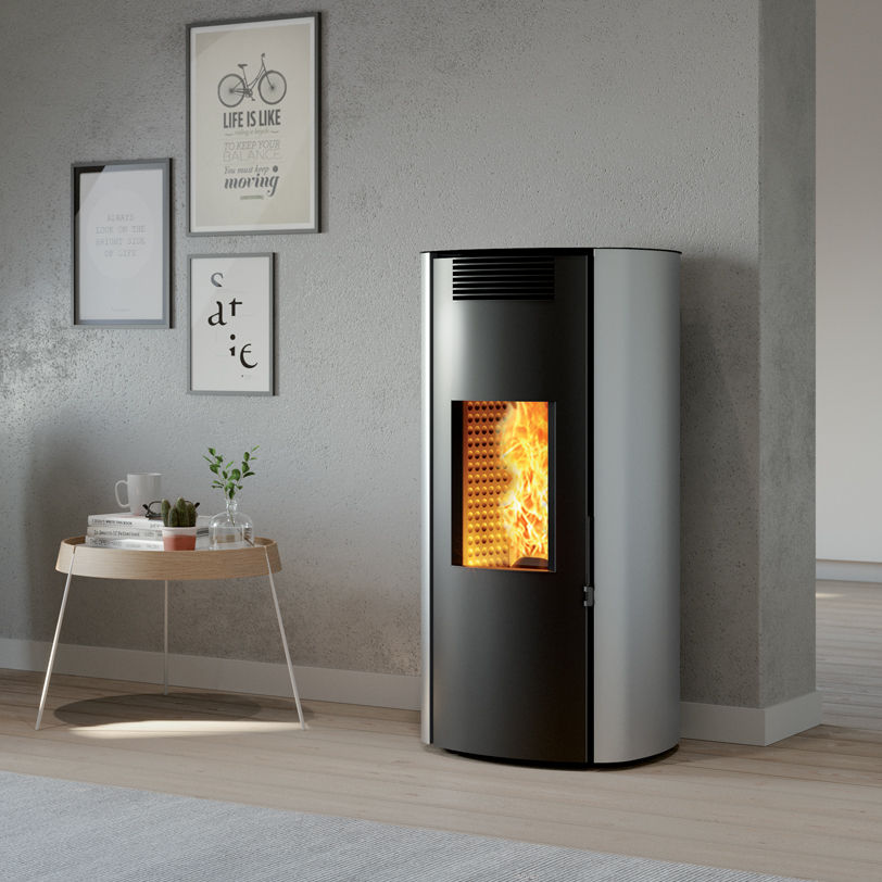 Kaminöfen a Pellet Warmluft Rauchabgang integriert STARLET 8kW